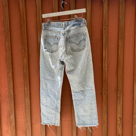 Levis denim button fly straight leg jeans size 30 Women Vintage 90s Made in USA - Picture 3 of 16
